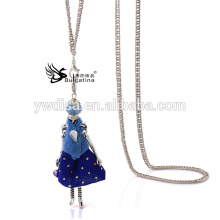 2015 Hot Sale Popular Doll Pendant Metal Necklace Vintage Jewelry Ladies Necklace wholesale JA6517-B1